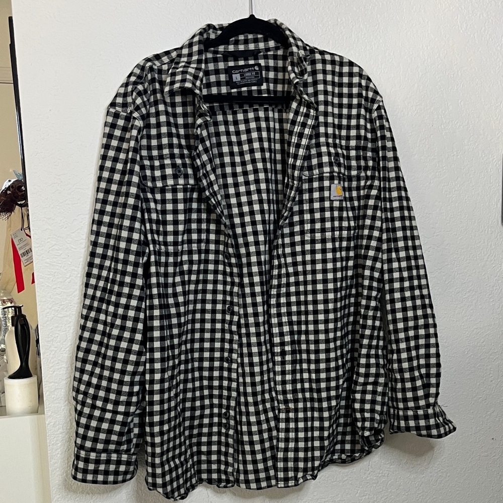 Carhartt Black and White Checkered Jacket